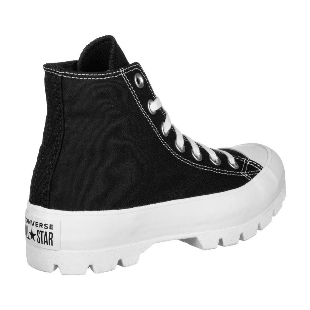 New Black Lugged Chuck Taylor All Star Hi Sneakers - Picture 4 of 5